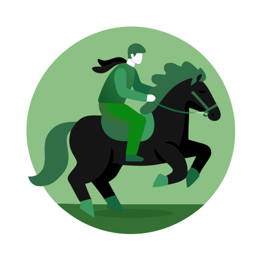 Stonetrail Riding Club logo with countryside trail illustration
